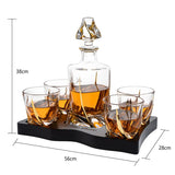 European Style Gold Wine & Whiskey Gold Twist Spiral Decanter 855ml