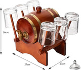 Barrel Decanter with 6 Whiskey Glasses by The Wine Savant