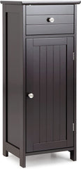 Tangkula Bathroom Floor Cabinet, Freestanding Storage Cabinet with Adjustable Shelf and Drawer, 14 x 12 x 34.5 Inches