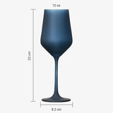 Frosted Colored Crystal Wine Glass | Set of 4