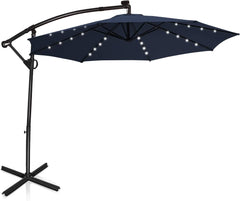 Tangkula 10 FT Patio Offset Umbrella with 360 Degree Rotation