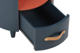 GALEN Modern Round Nightstand with Storage Drawer