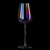 Iridescent Luster Large Radiance Wine Glasses - White Pearl Whimsy