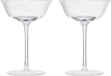 Vintage Crystal Coupe Glasses, Set of 2 (8 OZ)
