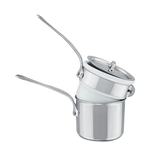 Mauviel Stainless Steel Bain Marie/Double Boiler With Lid, Cast Stainless Steel Handle, 1.8-Qt