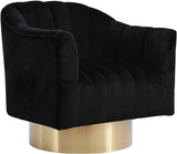 Farrah Modern Accent Chair with Plush Upholstery and Sleek Chrome Base for Stylish Living Spaces