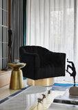 Farrah Modern Accent Chair with Plush Upholstery and Sleek Chrome Base for Stylish Living Spaces