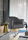 Farrah Modern Accent Chair with Plush Upholstery and Sleek Chrome Base for Stylish Living Spaces