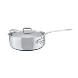 Mauviel M'COOK 5-Ply Saute Pan With Lid With Helper Handle, Cast Stainless Steel Handle, 6.2-Qt
