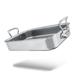 Mauviel Stainless Steel Roasting Pan With Cast Stainless Steel Handle, 9.8 x 8.6-in