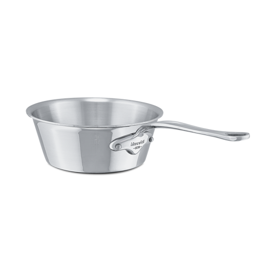 Mauviel M'COOK 5-Ply Splayed Saute Pan With Lid, Cast Stainless Steel Handle, 1.9-Qt