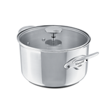 Mauviel M'COOK 5-Ply Stewpan With Glass Lid, Cast Stainless Steel Handles, 1.8-Qt