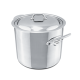 Mauviel M'COOK 5-Ply Stockpot With Lid, Cast Stainless Steel Handles, 9.7-Qt