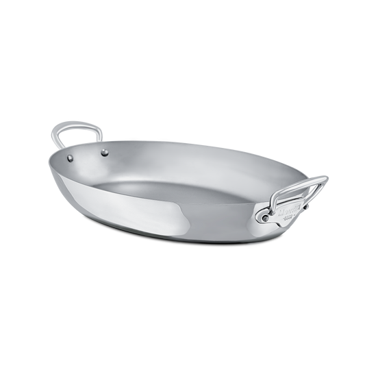 Mauviel M'COOK 5-Ply Oval Pan With Cast Stainless Steel Handles