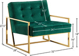 Pierre Contemporary Accent Chair with Gold Stainless Steel Base - Elegant Modern Design for Your Home