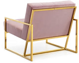 Pierre Contemporary Accent Chair with Gold Stainless Steel Base - Elegant Modern Design for Your Home