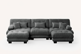 CLOUDIES 134" Sofa 3 Seater with 2 Ottoman