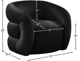 Roxbury Velvet Accent Chair - Stylish Contemporary Design with Deep Channel Tufting for Comfort