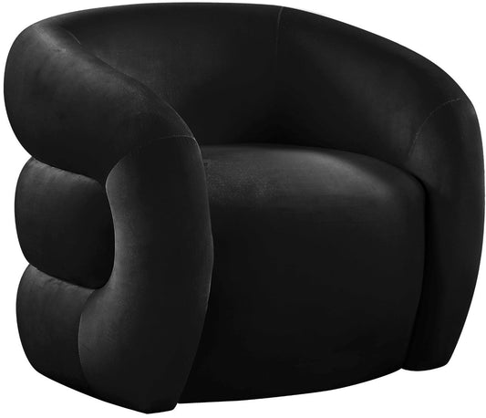 Roxbury Velvet Accent Chair - Stylish Contemporary Design with Deep Channel Tufting for Comfort