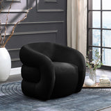 Roxbury Velvet Accent Chair - Stylish Contemporary Design with Deep Channel Tufting for Comfort
