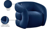 Roxbury Velvet Accent Chair - Stylish Contemporary Design with Deep Channel Tufting for Comfort
