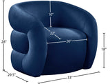 Roxbury Velvet Accent Chair - Stylish Contemporary Design with Deep Channel Tufting for Comfort