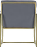 Wayne Velvet Accent Chair with Gold Iron Frame and Deep Channel Tufting for Contemporary Comfort