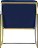 Wayne Velvet Accent Chair with Gold Iron Frame and Deep Channel Tufting for Contemporary Comfort