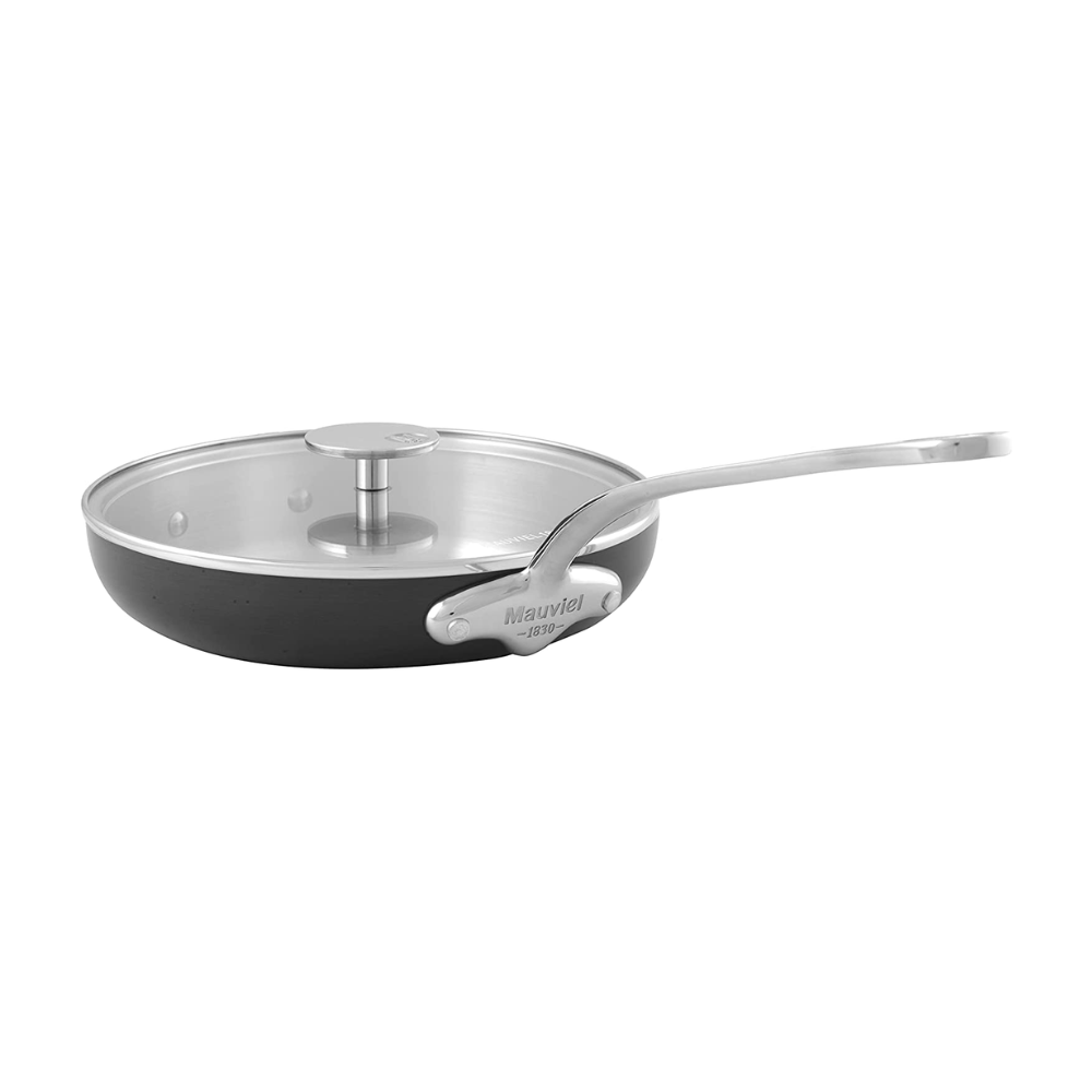 Mauviel M'STONE 3 Frying Pan With Lid, Cast Stainless Steel Handle, 11.8-In