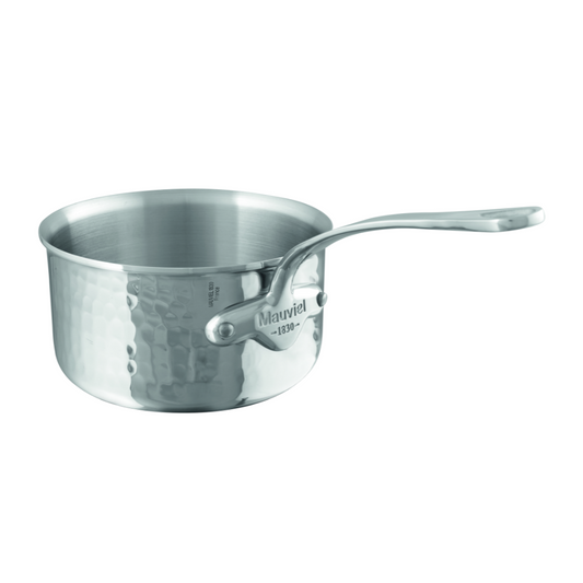 Mauviel M'ELITE Hammered 5-Ply Sauce Pan With Cast Stainless Steel Handle, 3.4-Qt