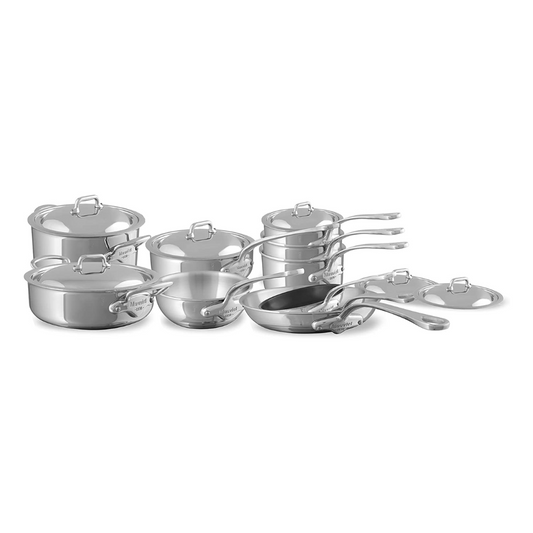 Mauviel M'COOK 5-Ply 16-Piece Cookware Set With Cast Stainless Steel Handles