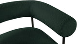 Blake Modern Accent Chair with Curved Back and Sturdy Matte Black Metal Frame for Stylish Living