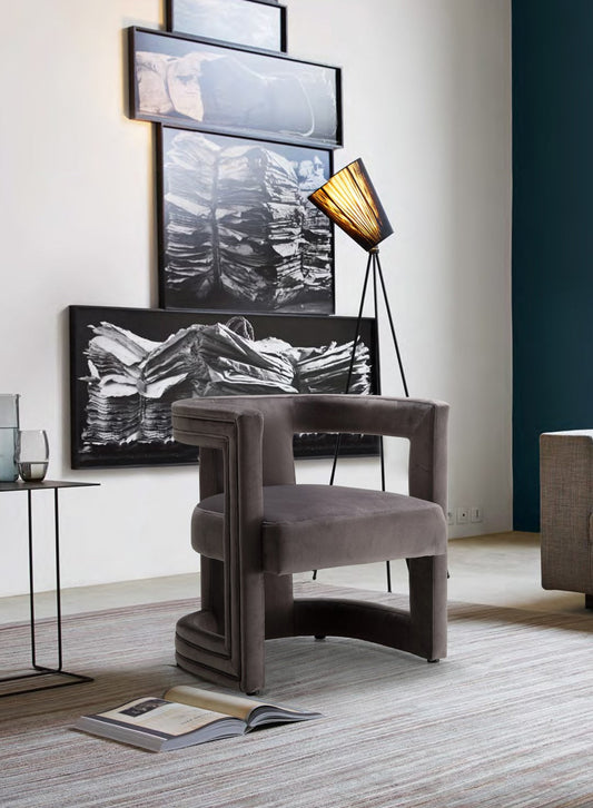 Blair Contemporary Barrel Accent Chair - Plush Cushion Support and Stylish Modern Design for Any Space