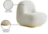Liam Contemporary Accent Chair with Gold Metal Base - Stylish Comfort for Any Room Decor