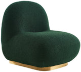 Liam Contemporary Accent Chair with Gold Metal Base - Stylish Comfort for Any Room Decor