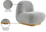 Liam Contemporary Accent Chair with Gold Metal Base - Stylish Comfort for Any Room Decor
