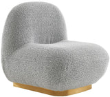 Liam Contemporary Accent Chair with Gold Metal Base - Stylish Comfort for Any Room Decor