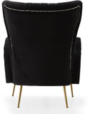 Opera Velvet Accent Chair - Contemporary Plush Design with Elegant Gold Legs for Stylish Living Spaces