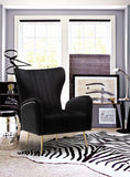 Opera Velvet Accent Chair - Contemporary Plush Design with Elegant Gold Legs for Stylish Living Spaces