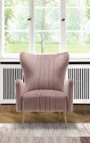 Opera Velvet Accent Chair - Contemporary Plush Design with Elegant Gold Legs for Stylish Living Spaces