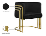 Rays Luxe Velvet Accent Chair with Brushed Gold Legs - Stylish Contemporary Seating for Any Room