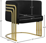 Rays Luxe Velvet Accent Chair with Brushed Gold Legs - Stylish Contemporary Seating for Any Room