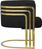 Rays Luxe Velvet Accent Chair with Brushed Gold Legs - Stylish Contemporary Seating for Any Room