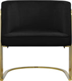 Rays Luxe Velvet Accent Chair with Brushed Gold Legs - Stylish Contemporary Seating for Any Room