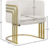Rays Luxe Velvet Accent Chair with Brushed Gold Legs - Stylish Contemporary Seating for Any Room