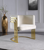 Rays Luxe Velvet Accent Chair with Brushed Gold Legs - Stylish Contemporary Seating for Any Room
