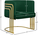 Rays Luxe Velvet Accent Chair with Brushed Gold Legs - Stylish Contemporary Seating for Any Room