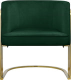 Rays Luxe Velvet Accent Chair with Brushed Gold Legs - Stylish Contemporary Seating for Any Room