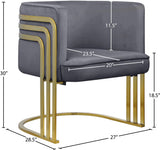 Rays Luxe Velvet Accent Chair with Brushed Gold Legs - Stylish Contemporary Seating for Any Room