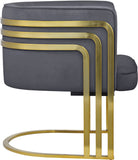 Rays Luxe Velvet Accent Chair with Brushed Gold Legs - Stylish Contemporary Seating for Any Room